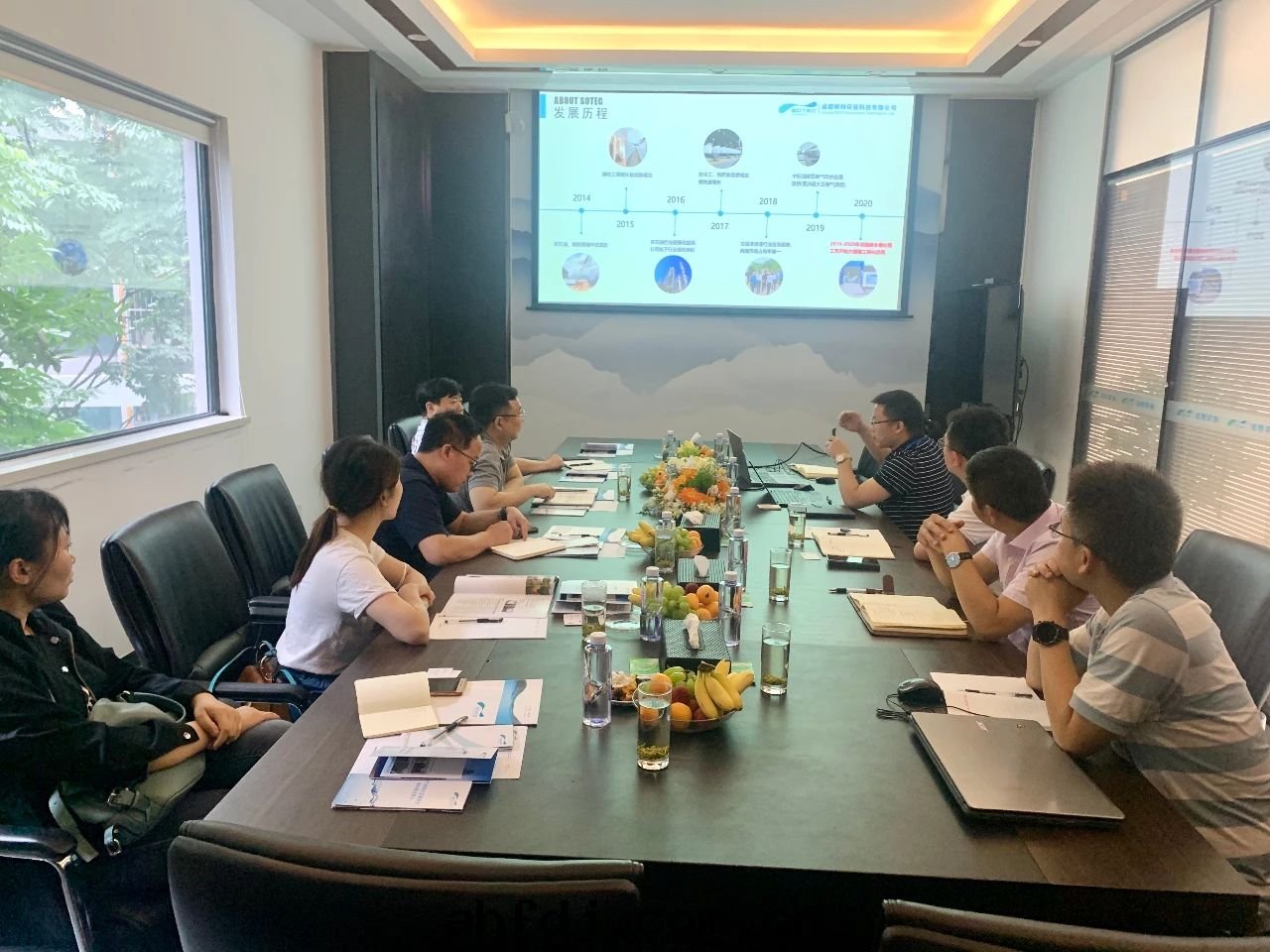 成(chéng)都环(huán)境集团(tuán)再生(shēng)能(néng)源公(gōng)司領導一(yī)行莅臨碩特(tè)环(huán)保考察交流